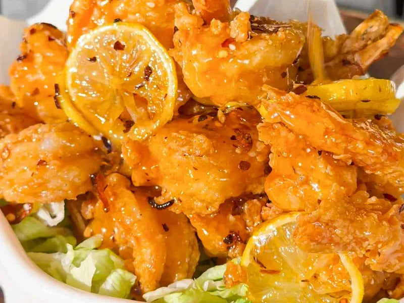 Hot Honey Lemon King Prawns